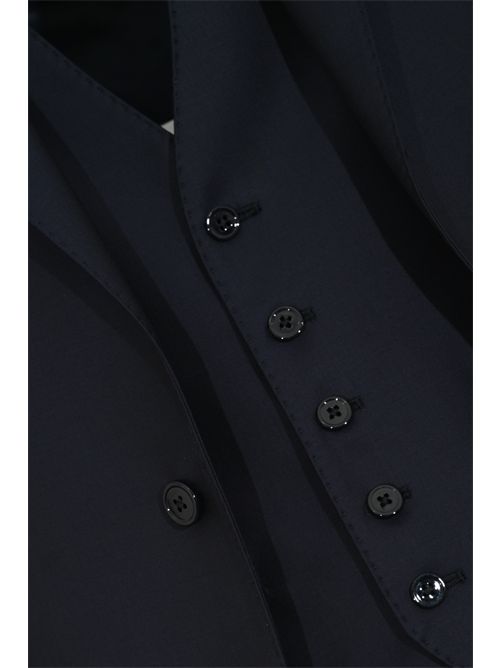 Abito monopetto con gilet in lana vergine drop 4 corto TONALI | BROWN 0RCC2AG TXA3BUE75
